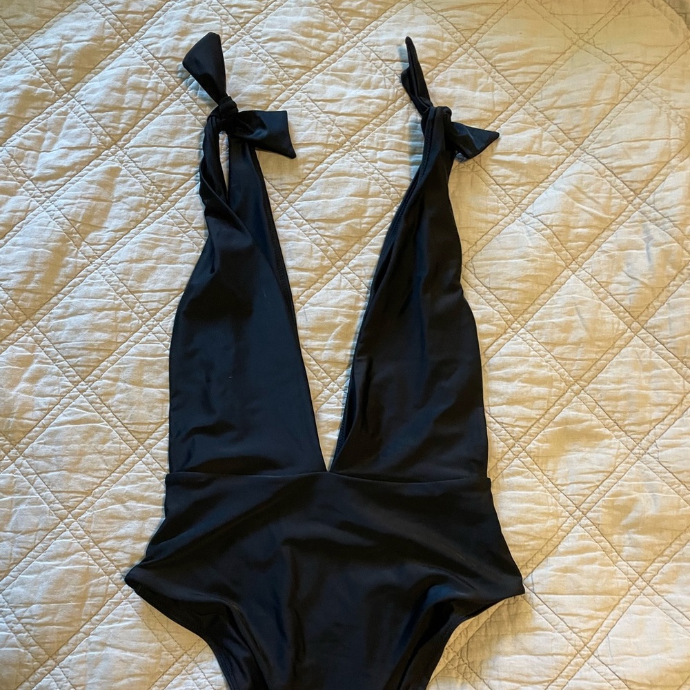 Aerie one piece black suit.